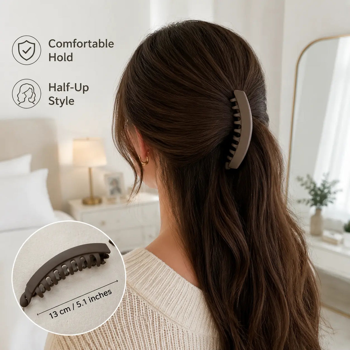 3 PCS Banana Hair Clips for Women, Cute and Stylish French Hair Claw Clips✨