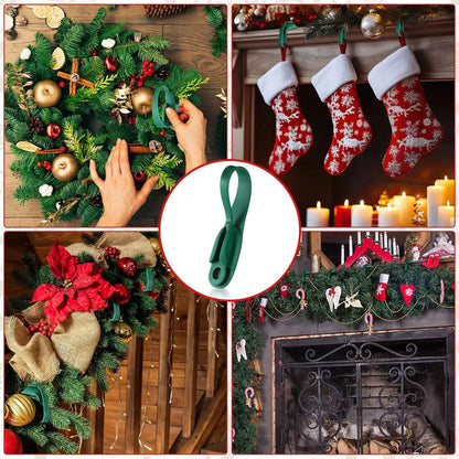 6Pcs Reusable Silicone Adhesive Christmas Garland Hooks 🎄