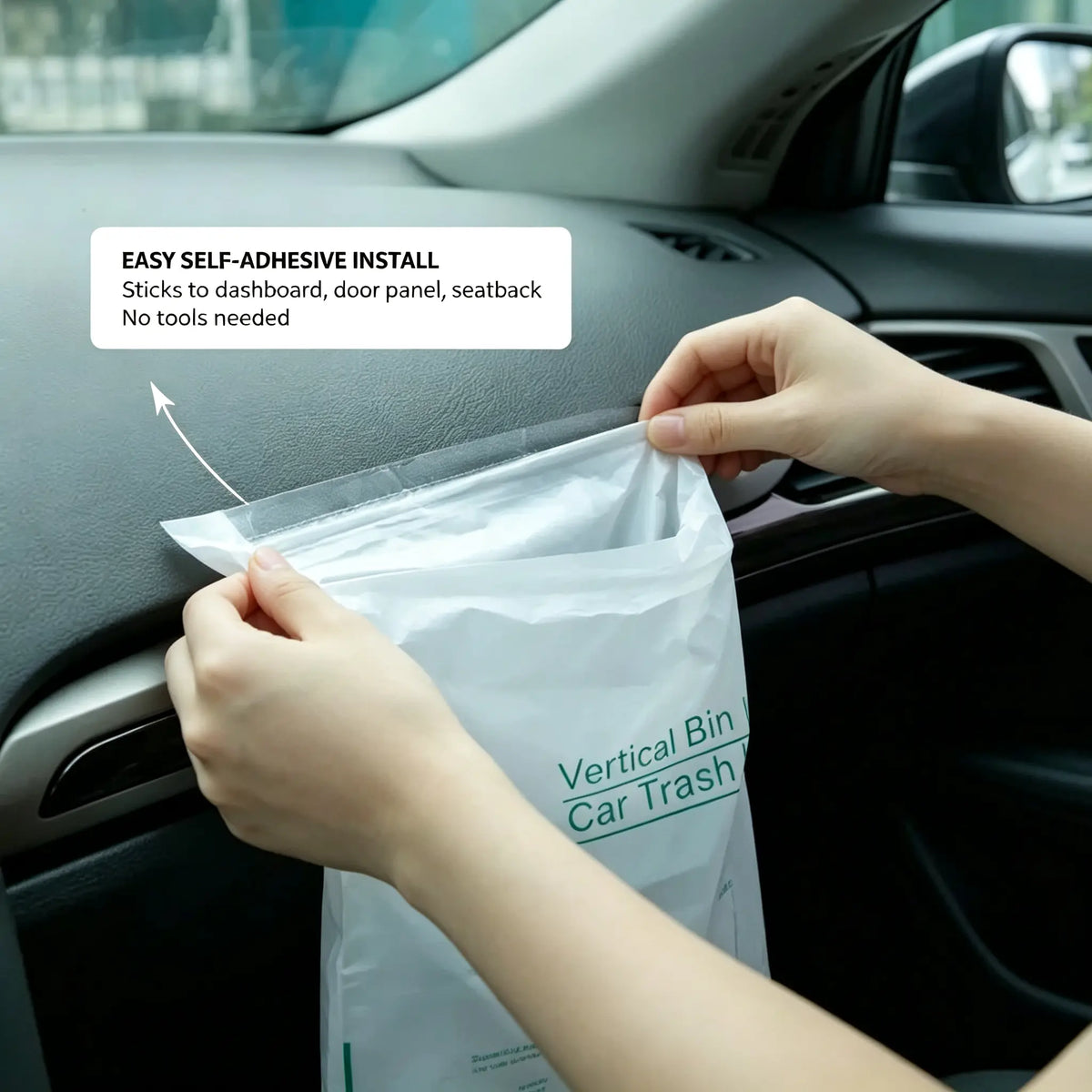 20 Counts Car Trash Bag, Self-Adhesive Vertical Disposable Cleaning Bag 🗑️