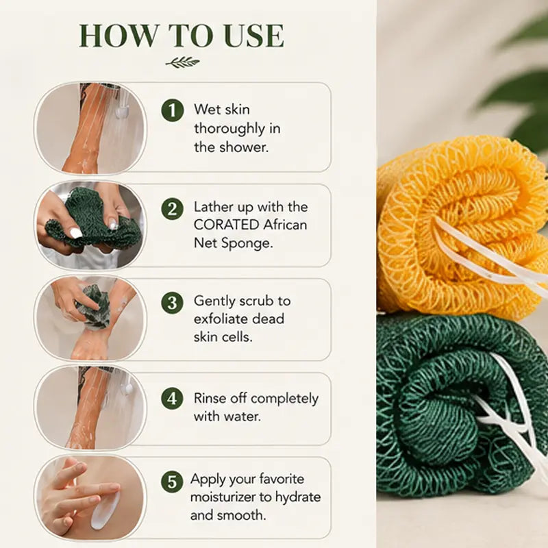 Authentic African Exfoliating Net Bath Sponge🧼