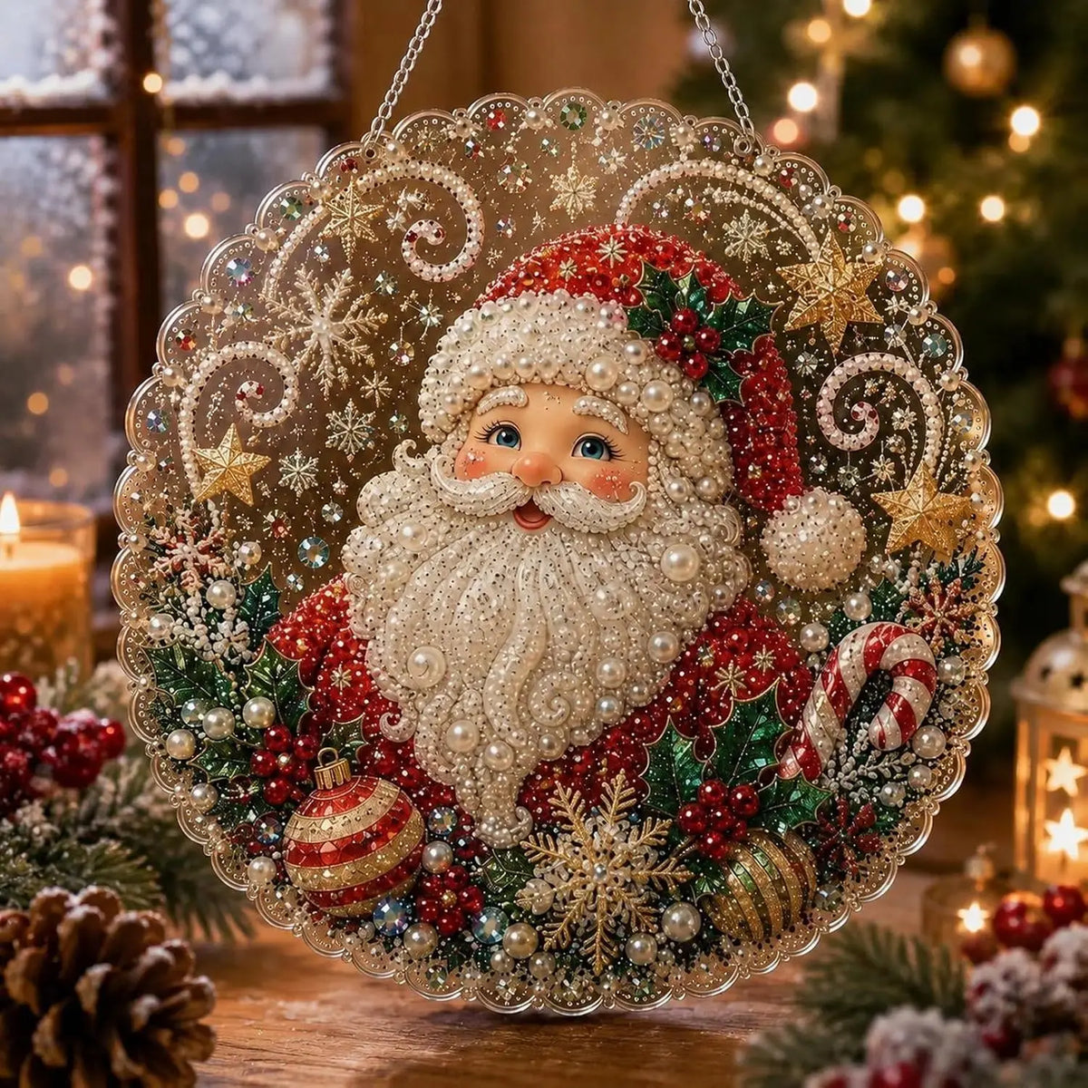 Christmas Pearl Diamond Painting Suncatcher Craft Kit 🎄
