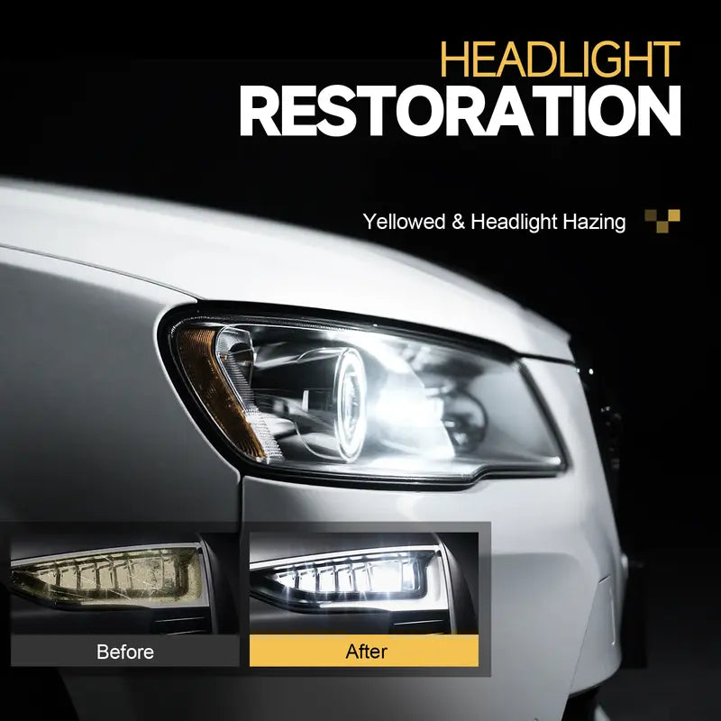 Sand-Free Headlight Restoration Kit: Restores yellowed and cloudy headlights