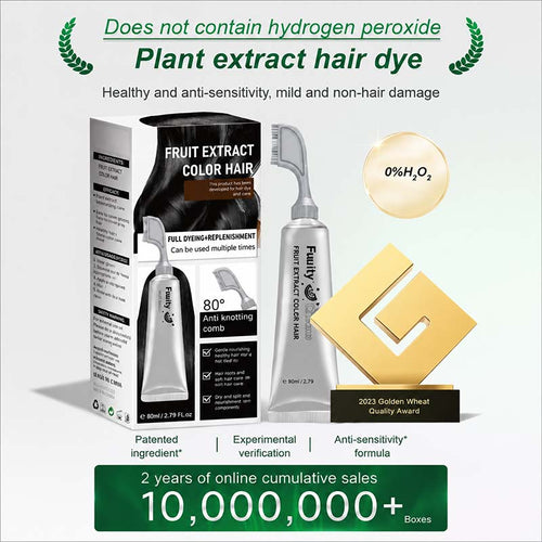 Botanical Fruit Essence Hair Dye Cream Nourishing Gray Coverage