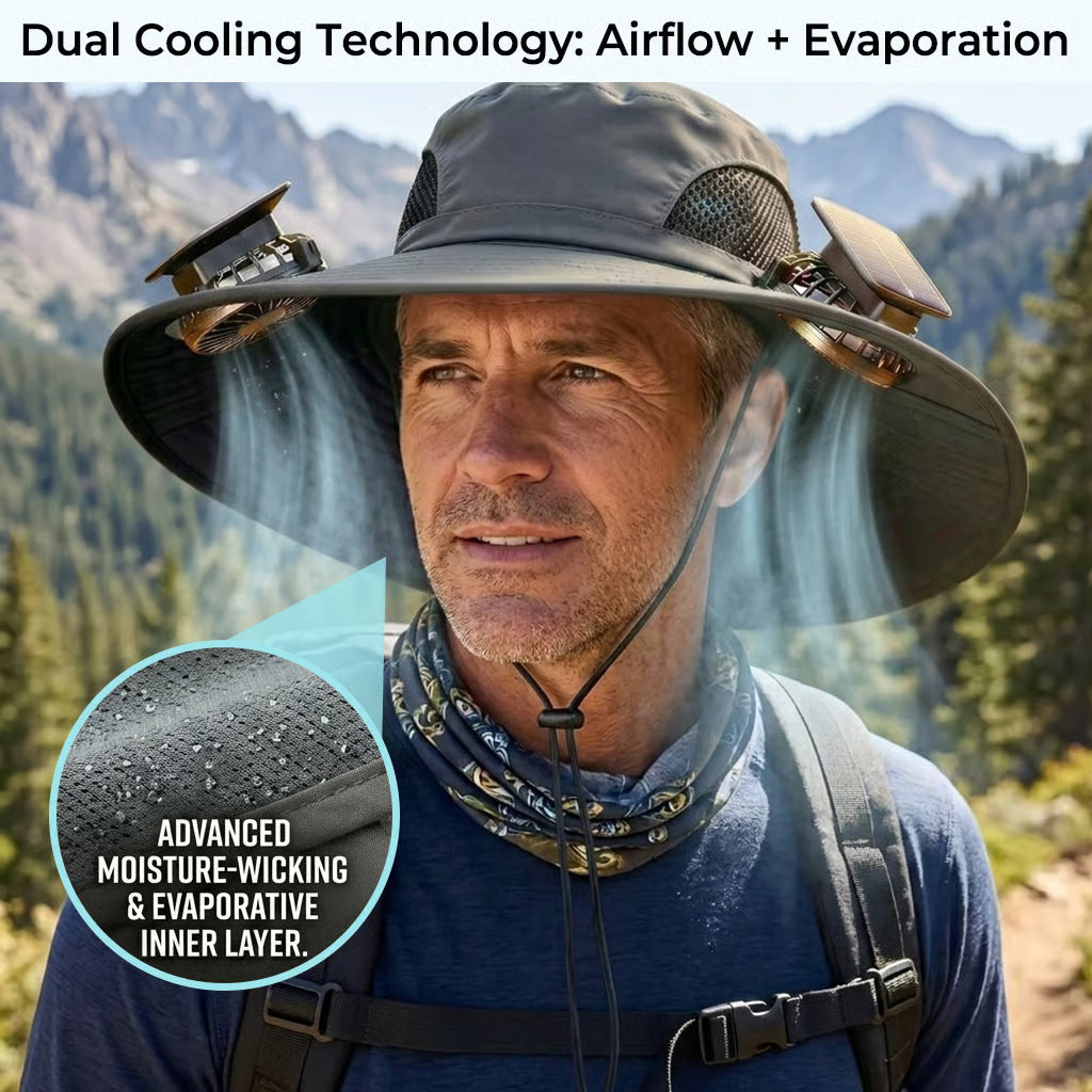 2026 Ultralight Solar Fan Sun Hat | Father's Day Gift