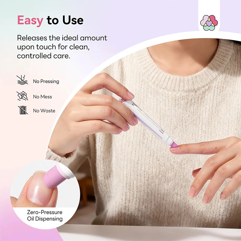 2PCS 2‑In‑1 Cuticle Remover Pen, Ceramic 45° Tip With Lemon Oil 💅