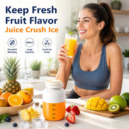 Portable Household Appliances Juicer, 1300ml Large Capacity USB Rechargeable Juice Blender Cup🍹