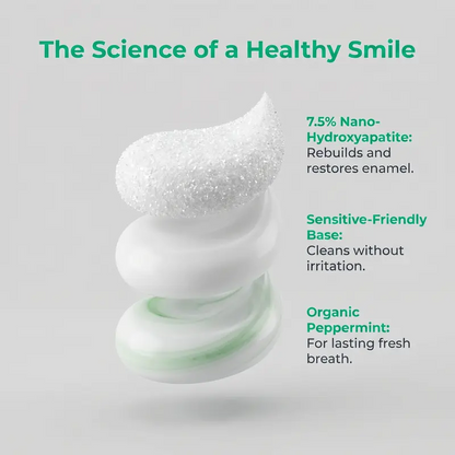 Fluoride-Free Hydroxyapatite Toothpaste, Strengthens Enamel & Freshens Breath 🦷