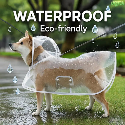 Transparent Thick Cape Dog Raincoat for Small Medium Dogs 🐶