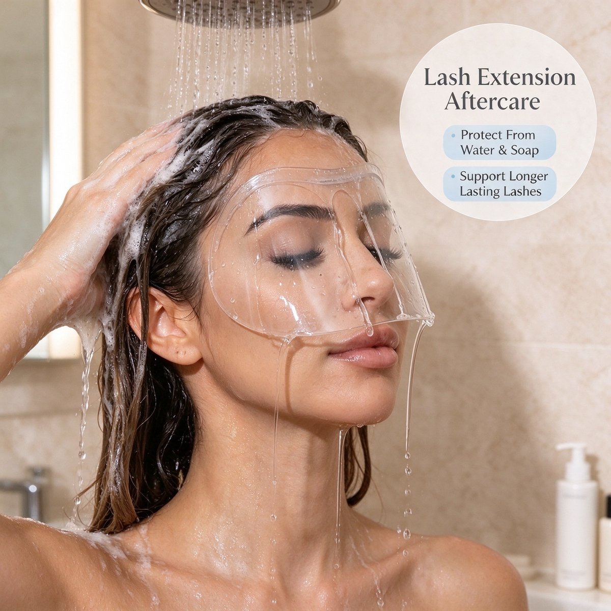 👁️ 25-Pack Waterproof Protector for Lash Extensions 💦