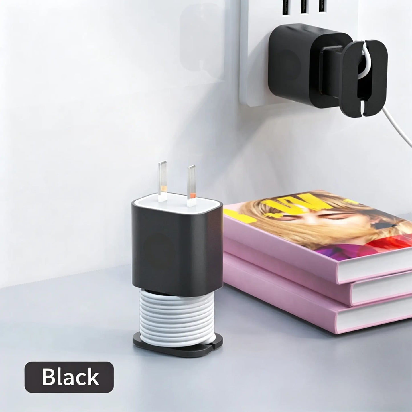2 in 1 Silicone Charger Protector with Cord Wrap, iPhone Silicone Power Adapter Case 🔌