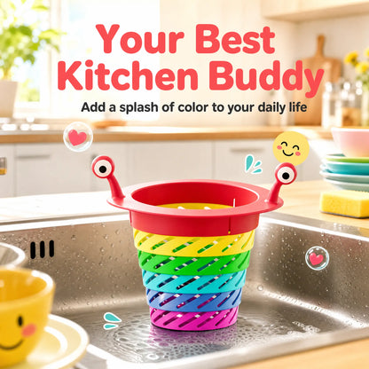 3PCS Rainbow Expandable Sink Strainer Basket, Rotatable Retractable Kitchen Sink Drain Filter🚰