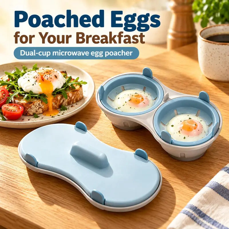 Microwave Egg Poacher, Microwave Egg Cooker for 2 Eggs π³