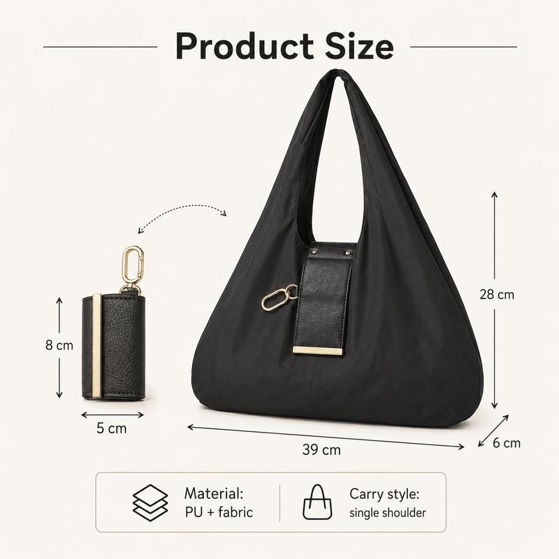 Compact Foldable Keychain Tote Bag, Expandable Reusable Grocery Shopping Bag with Key Ring🛍️