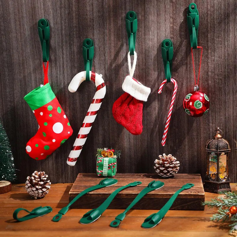 6Pcs Reusable Silicone Adhesive Christmas Garland Hooks 🎄