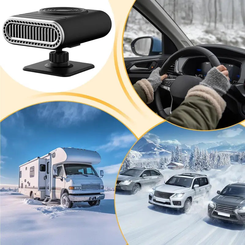 12V Portable Car Heater - 12v Power, Adjustable Defogging Windshield Demister 🚗