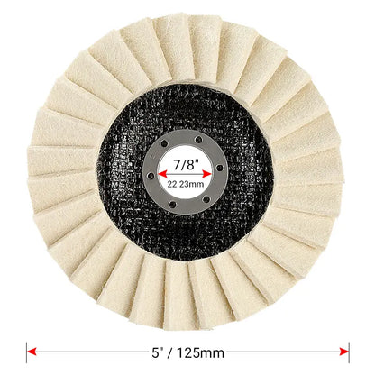 🛠️ 5-Inch Wool Flap Polishing Wheels for Angle Grinders