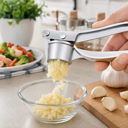 Stainless Steel Garlic Press, Heavy Duty Manual Garlic Crusher Tool 🧄