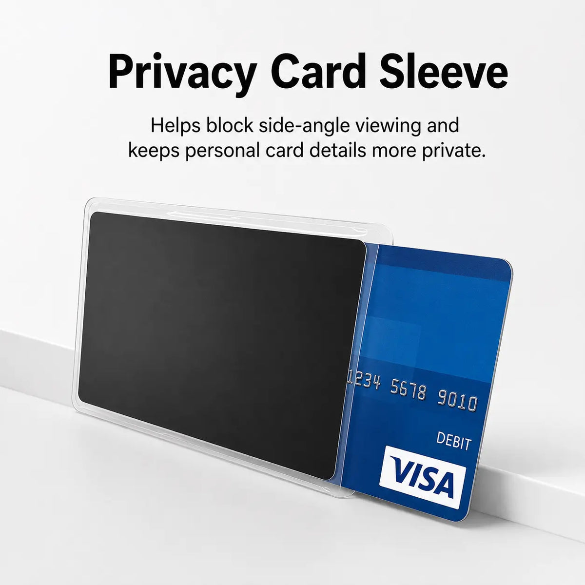 10 Packs Side-View Privacy Card Sleeve with Privacy Film, Protective Card Holder for Credit 🔒