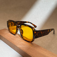 Tortoiseshell Frame with Amber Lenses