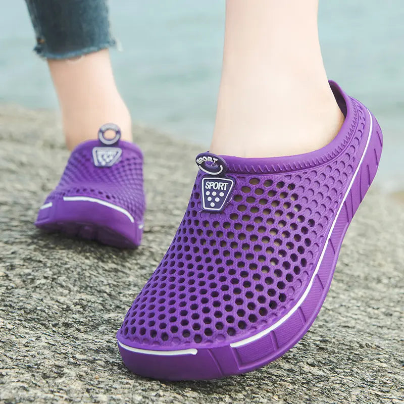 Unisex Quick-Dry Mesh Slip-On Mules,Women's and Men's Lightweight Non-Slip EVA Summer Footwear 🥿