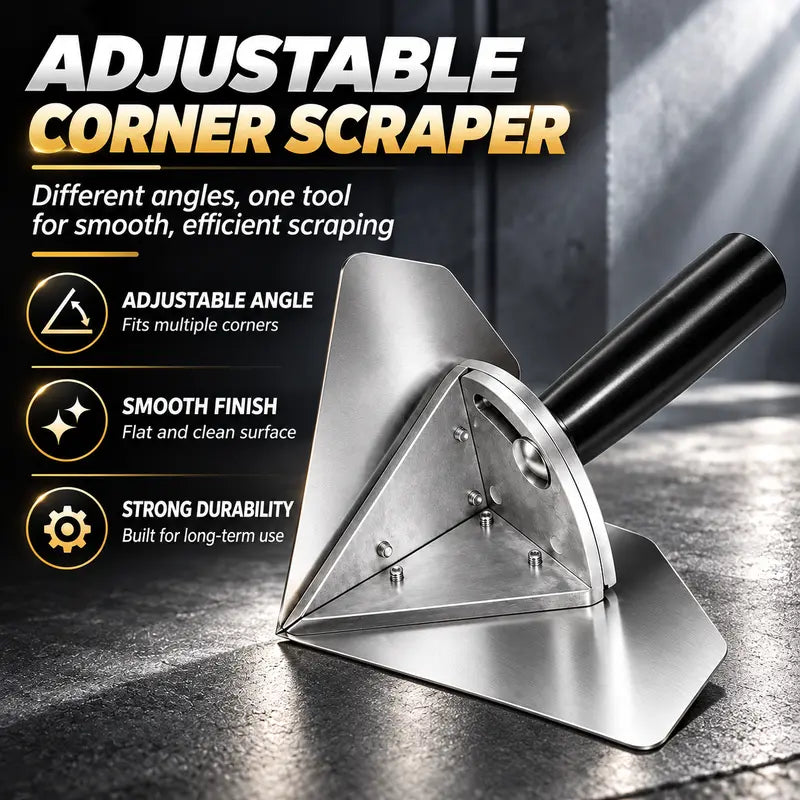 Interior Corner Finishing Trowel Stainless Steel, Silver Shaped Finishing Tool 🛠️