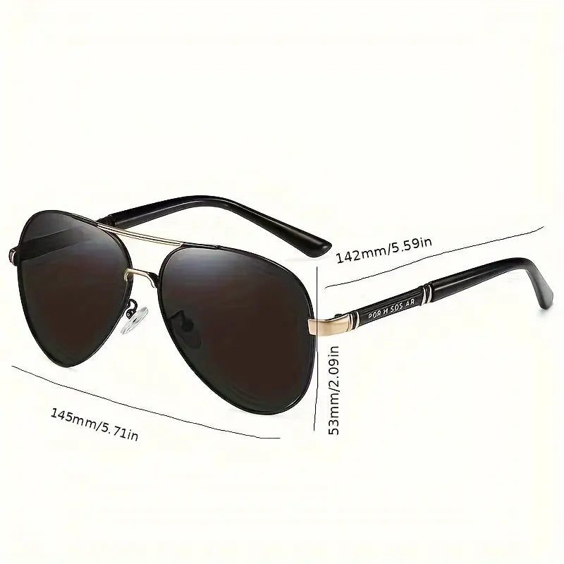 Polarized Pilot Sunglasses UV400 Protection Light Metal Frame Anti Glare Driving Outdoor Shades🕶️