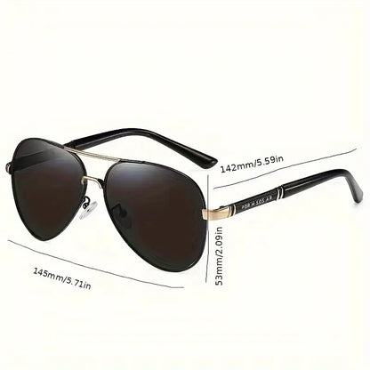 Polarized Pilot Sunglasses UV400 Protection Light Metal Frame Anti Glare Driving Outdoor Shades🕶️