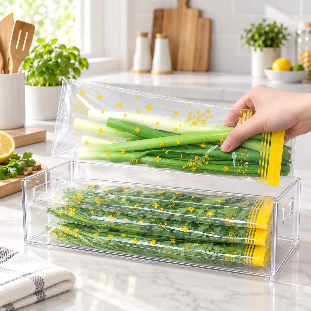 15PCS Thick Double Seal Food Storage Bags, Reusable Self-Sealing Pouches 🥡