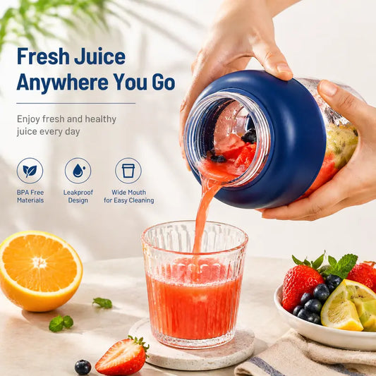 Portable Household Appliances Juicer, 1300ml Large Capacity USB Rechargeable Juice Blender Cup🍹