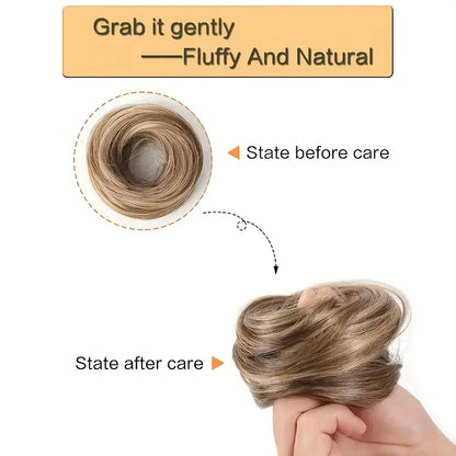 Synthetic Messy Bun Hair Piece for Women, Curly Updo Scrunchie Extension for Instant Volume and a High Crown💇‍♀️
