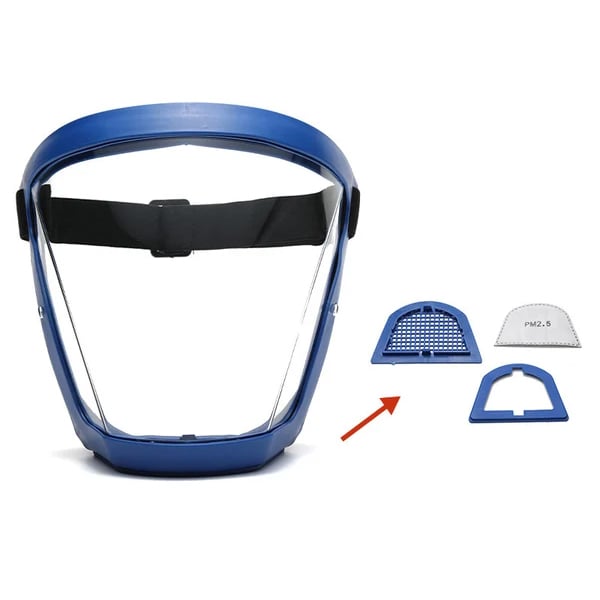 Transparent Visor - Adjustable Full-Face Protective Shield