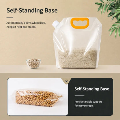 5PCS Grain Sealed Bags, Transparent Food Storage Bags 🥡
