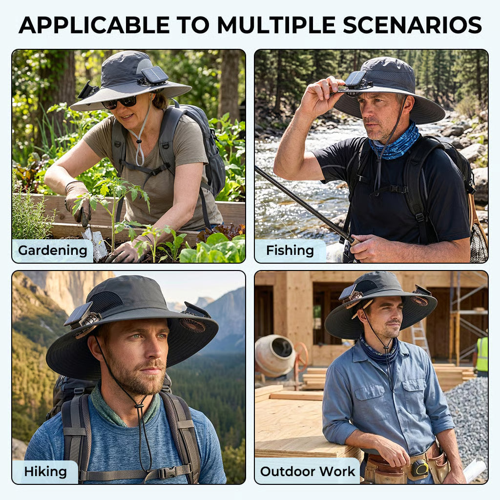 2026 Ultralight Solar Fan Sun Hat | Father's Day Gift