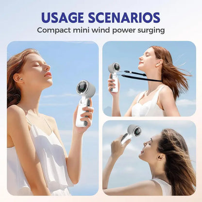 Portable 5-Speed Turbine Fan Rechargeable Handheld Cooler🌬️