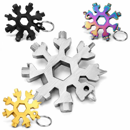 Viral 18‑in‑1 Snowflake Multi‑tool Stainless Steel Portable Wrench ❄️