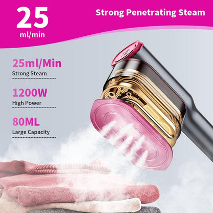 Portable Travel Garment Steamer for Clothes, Portable Clothing Steamer Iron, 7 Modes with LED Display ✨