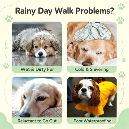 Transparent Thick Cape Dog Raincoat for Small Medium Dogs 🐶