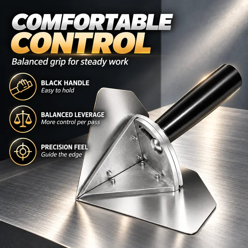 Interior Corner Finishing Trowel Stainless Steel, Silver Shaped Finishing Tool 🛠️