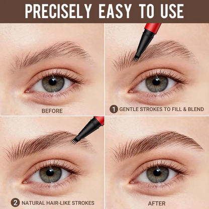 2-Pack Eyebrow Pens – Best Value Brow Pen Set, 4-Tip Natural Hair-Like Strokes, All-Day Wear🖌️