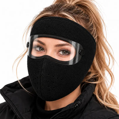 Winter Face Mask with Detachable Goggles, Windproof Thermal Fleece Lined Full Face Cover ❄️