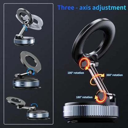 Universal Magnetic Phone Mount with Strong Vacuum Suction🧲🚗
