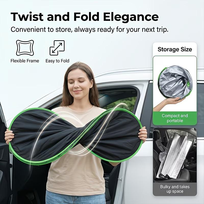 2026 New Portable Heat-Insulating Vehicle Sunshade, Upgraded Thickened Front Window Sun Shade☀️