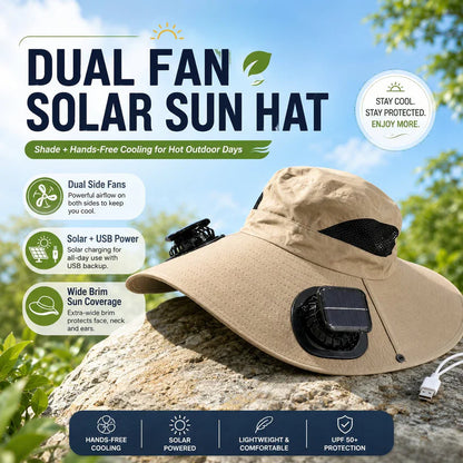 2026 Ultralight Solar Fan Sun Hat | Father's Day Gift