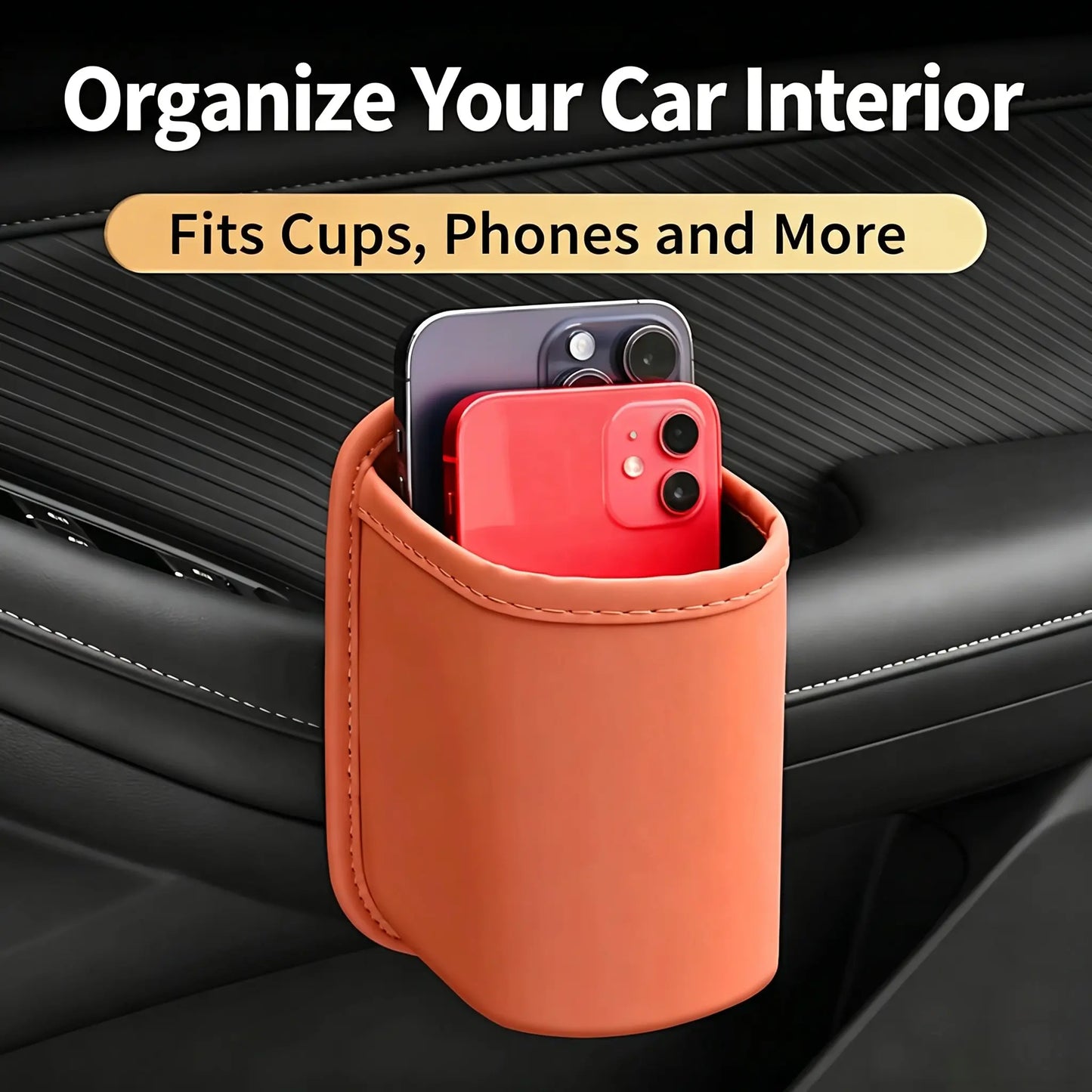 Car Cup Holder Accessory, Multi‑Purpose Drink & Water Bottle Storage Pouch 🚗