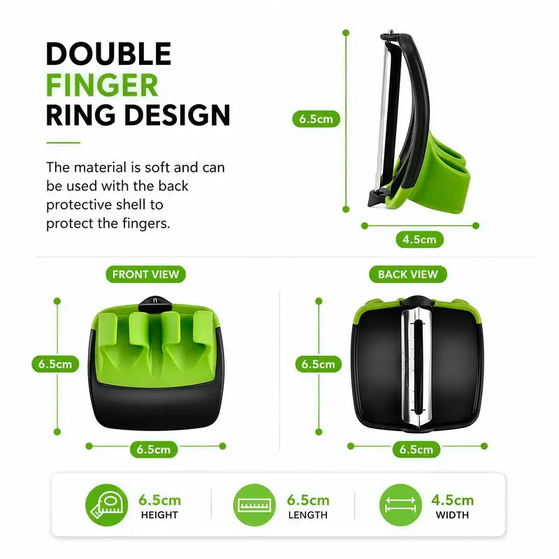 2 Pcs Hand Vegetable Peeler, Palm Peeler with Rubber Finger Grips ✨