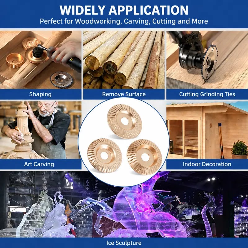 🪚3PCS Wood Carving Disc Set