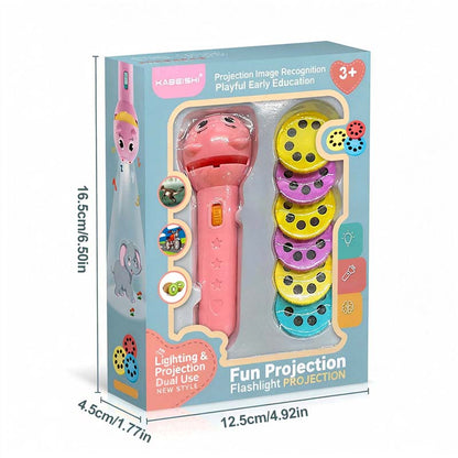 Kids Bedtime Story Projector Flashlight 48 Patterns Educational Toy🔦