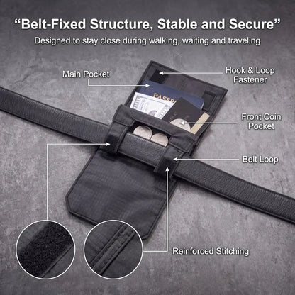 Anti‑Theft Passport Pouch, Multifunctional Phone and ID Waist Pouch🎒