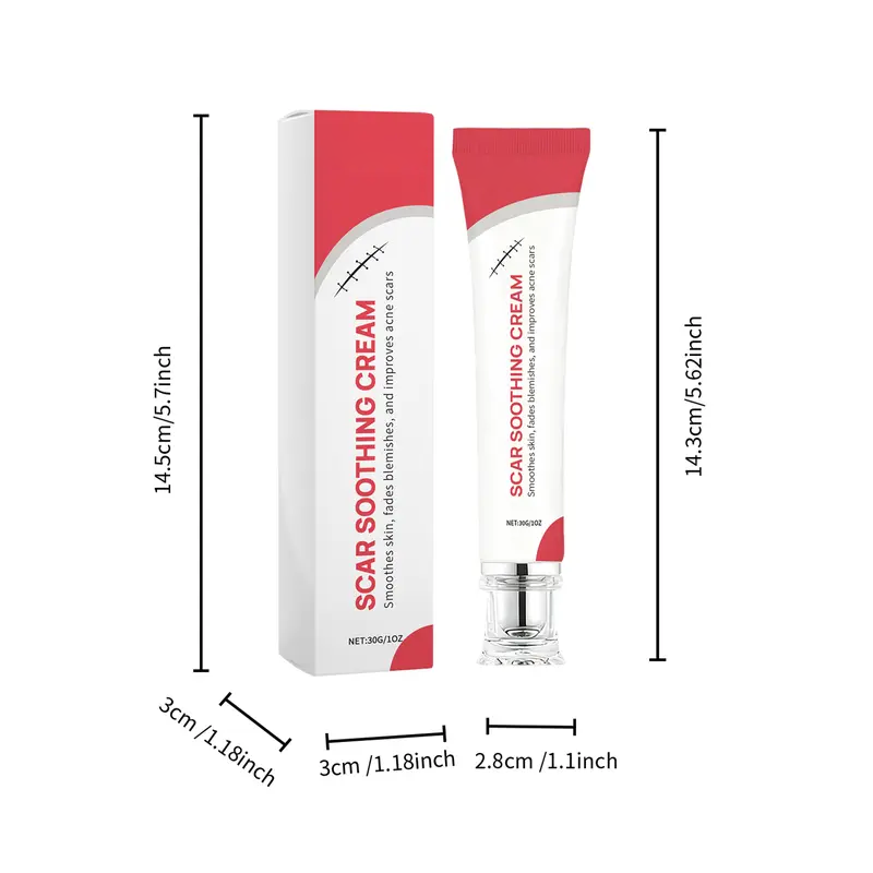 Advanced Silicone Scar Cream - Skin Repair Treatment for Surgical Acne Scars🩹