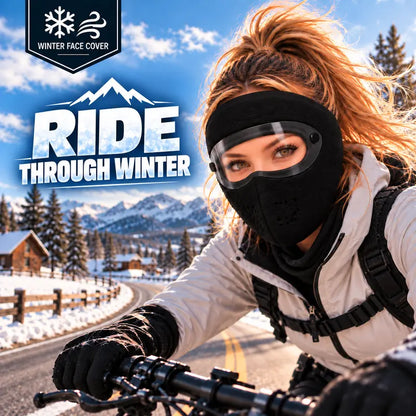 Winter Face Mask with Detachable Goggles, Windproof Thermal Fleece Lined Full Face Cover ❄️